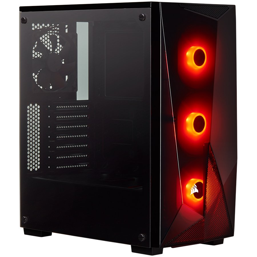 191028150014252128 Corsair Carbide SPEC-DELTA RGB Tempered Glass Mid-Tower Gaming Case, Black - Image 1