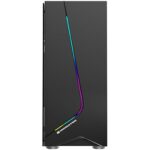Chassis Eros EN43378, ATX, Micro ATX, USB3.0x1+USB2.0x1, Rainbow LED Front Panel, Left Tempered Glass, Rear SYNC XCR120 Fan