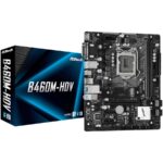 ASROCK Main Board Desktop B460M-HDV (S1200, 2xDDR4,1xPCIe x16,2xPCI Ex1, 4 SATA3 ,1x Ultra M.2,GLAN,VGA,DVI,HDMI,USB 3.2) mATX retail
