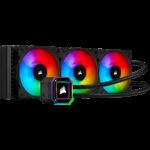 CORSAIR iCUE H150i ELITE CAPELLIX Liquid CPU Cooler, 360mm Radiator, Triple 120mm ML RGB PWM Fans, Intel: LGA1700 (with separate bracket)/LGA1200/LGA115X/LGA20XX, AMD: AM5/AM4/sTRX4/sTR4, 5Y warranty, black