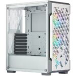 Corsair iCUE 220T RGB Airflow Tempered Glass Mid-Tower Smart Case, White