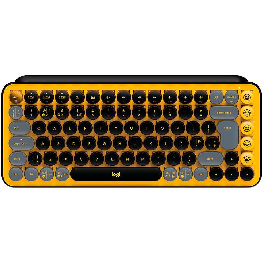 220201150012813741 LOGITECH POP Keys Bluetooth Mechanical Keyboard - BLAST YELLOW - US INT'L - Image 1