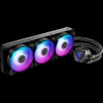 MSI MAG CORELIQUID 360R V2 Liquid Cooler, 3x 120mm ARGB 2000rpm PWM Fans, ARGB Block, Radiator Pump Design, Rotatable Blockhead, Intel LGA 115x/1200/1700/1366/2011/2066, AMD AM5/AM4/FM2+/FM2/FM1/AM3+/AM3/AM2+/AM2/TR4/sTRX4/SP3, 3Y Warranty - Image 2