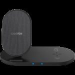 Безжични зарядни CANYON CANYON wireless charger WS-202 10W 2in1 Black