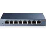 Превключваща Кутия TP-LINK Switch TP-Link TL-SG108, 8-port Metal Gigabit Switch, 5 10/100/1000M RJ45 ports, supports GMP Snooping; IEEE 802.1p QoS; Plug and Play; metal case