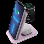 Безжични зарядни CANYON CANYON wireless charger WS-304 15W 3in1 Iced Pink