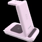 Безжични зарядни CANYON CANYON wireless charger WS-304 15W 3in1 Iced Pink - Image 4