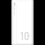 Зарядно устройство SILICON POWER Silicon Power QP15 10.000mAh PowerBank > 500 charging cycles 2x USB A Out, 1x Micro USB in + 1x USB C In/out, Li-Polymer, 10000mAh, Fast Charge, White