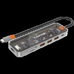USB хъб CANYON CANYON hub DS-13 7in1 4k USB-C Transparent Space Grey - Image 2