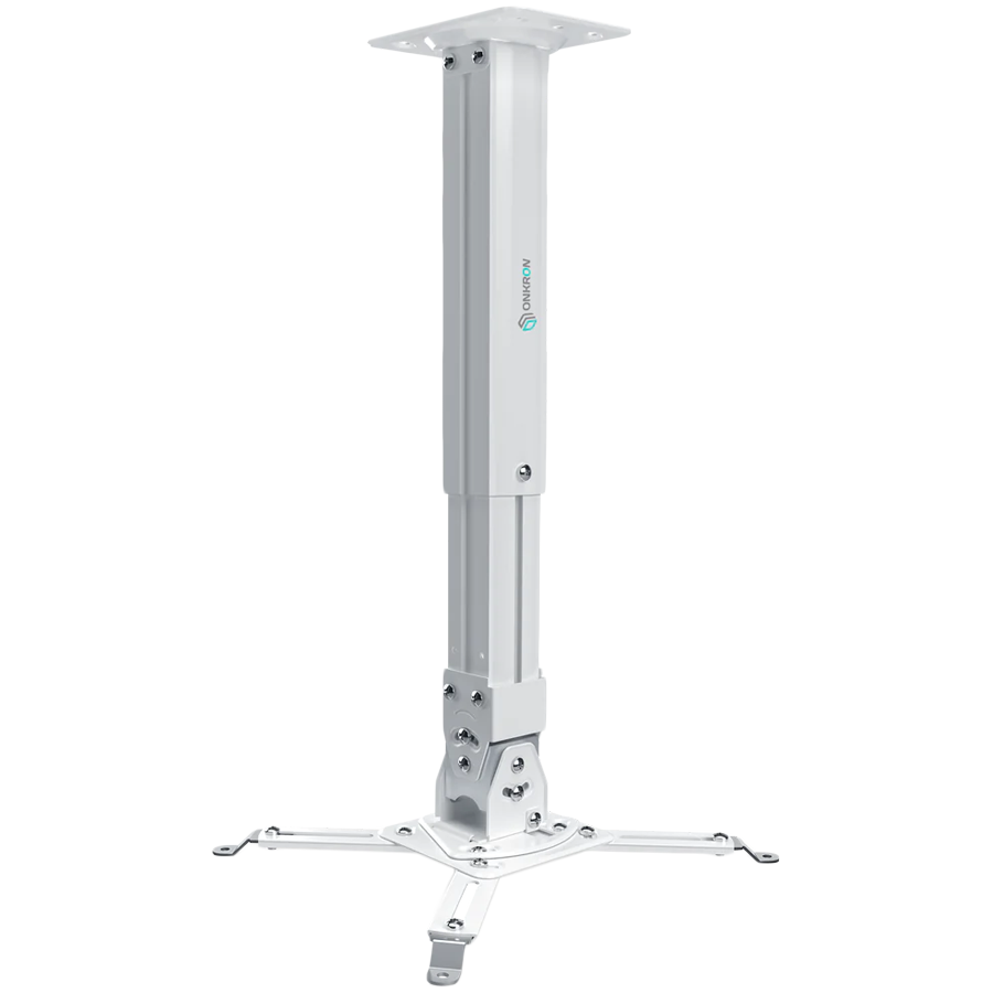 240318150012231092 Монтажен Хардуер ONKRON ONKRON Projector Mount Ceiling Adjustable Bracket up to 22 lbs Projectors, White - Image 1