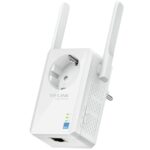 Range Extender TP-LINK Repeater TP-Link TL-WA860RE, 300Mbps Wireless N Wall Plugged Range Extender with AC Passthrough, QCA(Atheros), 2T2R, 2.4GHz, 802.11n/g/b, Ranger Extender button, Range extender mode, with 2 fixed Antennas