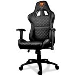 COUGAR Armor ONE BLACK Gaming Chair, Diamond Check Pattern Design, Breathable PVC Leather, Class 4 Gas Lift Cylinder, Full Steel Frame, 2D Adjustable Arm Rest, 180º Reclining, Adjustable Tilting Resistance - Image 2