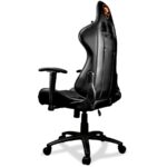 COUGAR Armor ONE BLACK Gaming Chair, Diamond Check Pattern Design, Breathable PVC Leather, Class 4 Gas Lift Cylinder, Full Steel Frame, 2D Adjustable Arm Rest, 180º Reclining, Adjustable Tilting Resistance - Image 3
