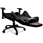 COUGAR Armor ONE BLACK Gaming Chair, Diamond Check Pattern Design, Breathable PVC Leather, Class 4 Gas Lift Cylinder, Full Steel Frame, 2D Adjustable Arm Rest, 180º Reclining, Adjustable Tilting Resistance - Image 4