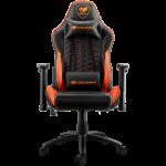 COUGAR OUTRIDER - Orange, Gaming Chair, Premium PVC Leather, Head and Lumbar Pillow, High Density Shaping Foam, Continuous 180º Reclining, Adjustable Tilting Resistancer, 2 Direction Adjustable armrest, Full Steel Frame, Class 4 Gas Lift Cylinder