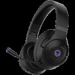 Lorgar Noah 701, gaming headset with microphone, 2.4G+ BT 5.0 Realtek 8763, battery 1000mAh, type-C charging cable 0.8m, audio cable 1.5m, size:195*185*80mm, 0.28kg. Black - Image 2