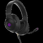 Lorgar Noah 701, gaming headset with microphone, 2.4G+ BT 5.0 Realtek 8763, battery 1000mAh, type-C charging cable 0.8m, audio cable 1.5m, size:195*185*80mm, 0.28kg. Black
