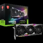 MSI Video Card Nvidia GeForce RTX 4070 Ti GAMING TRIO 12G, 12GB GDDR6X, 192bit, Effective Memory Clock: 21000MHz, Boost: 2610 MHz, 7680 CUDA Cores, PCIe 4.0, 3x DP 1.4a, HDMI 2.1a, RAY TRACING, Triple Fan, 700W Recommended PSU, 3Y