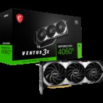 MSI Video Card NVidia GeForce RTX 4060 TI VENTUS 3X 16G OC, 16GB GDDR6X, 128-bit, 2625 MHz Boost, 4352 CUDA Cores, PCIe 4.0, 3x DP 1.4a, HDMI 2.1a, RAY TRACING, Triple Fan, 550W Recommended PSU, 3Y