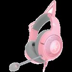 Kraken Kitty V2 - Pink, Gaming headset, Kitty Ears, Stream Reactive Lighting, HyperClear Cardioid Mic, 40 mm TriForce Drivers, Built into the earcups microphone, Razer Chroma RGB (Ear and Earcups), Surround sound: Only available on Windows 10 64-bit
