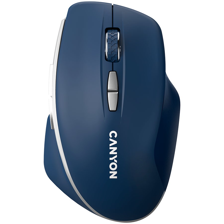 240111150015421043 CANYON MW-21, 2.4 GHz Wireless mouse ,with 7 buttons, DPI 800/1200/1600, Battery: AAA*2pcs,Blue,72*117*41mm, 0.075kg - Image 1