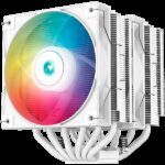 DeepCool AG620 WH ARGB, CPU Air Cooler, 2x120mm ARGB PWM Fan, TDP 260W, 6 Heatpipes, Intel LGA2066/2011-v3/2011/1700/1200/115x, AMD AM5/AM4,129×136×157 mm(L×W×H), Hydro Bearing, 2Y, R-AG620-WHANMN-G-2