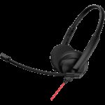 CANYON PC headset HS-07 PC Mic 3.5/USB Flat 2.8m Black - Image 2