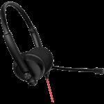 CANYON PC headset HS-07 PC Mic 3.5/USB Flat 2.8m Black - Image 3