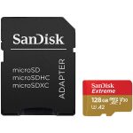 SanDisk Extreme microSDXC 128GB + SD Adapter + Rescue Pro Deluxe 160MB/s A2 C10 V30 UHS-I U4;