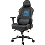 COUGAR Chair NxSys Aero Black, Breathable PVC LeatherHighly breathable mesh cloth, 150º Reclining, RocX, Piston Lift Height Adjustment, 3D Adjustable armrest, Full Steel Frame, Class 4 Gas Lift Cylinder