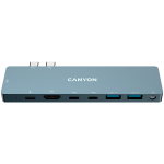 USB хъб CANYON CANYON hub DS-8 8in1 Thunderbolt 4k Space Grey