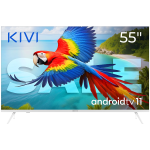 LED телевизор KIVI 55', UHD, Android TV 11, White, 3840x2160, 60 Hz, Sound 2x12W, 83 kWh/1000h , BT5.1, HDMI ports 4, 24 months