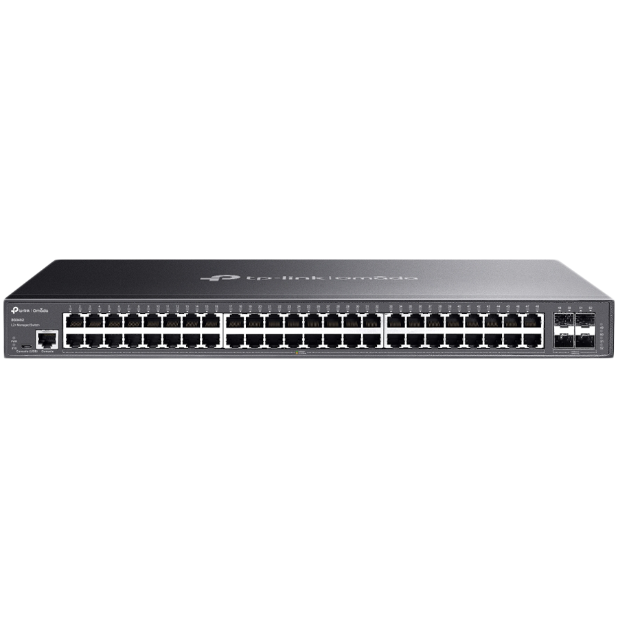 240821120010333215 Мрежов Комутатор TP-LINK TP-Link SG3452 Omada 48-Port Gigabit L2+ Managed Switch with 4 SFP Slots, 48× Gigabit RJ45 ports and 4× Gigabit SFP slots, Static Routing, VLAN, ACL, QoS, IGMP Snooping, ERPS, Zero-TouchProvisioning, Omada APP - Image 1