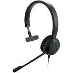 VC Headsets JABRA JABRA EVOLVE 20 MS Mono USB Headband, Noise cancelling,USB connector, with mute-button and volume control on the cord, with foam ear cushion, Microsoft optimized