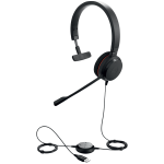 VC Headsets JABRA JABRA EVOLVE 20 MS Mono USB Headband, Noise cancelling,USB connector, with mute-button and volume control on the cord, with foam ear cushion, Microsoft optimized - Image 3