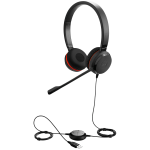 VC Headsets JABRA JABRA EVOLVE 30 II MS Stereo USB Headband, Noise cancelling, USB and 3.5 connectivity, with mute-button and volume control on the cord, with leather ear cushion, Microsoft optimized - Image 4