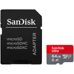 SanDisk Ultra microSDXC 64GB + SD Adapter 140MB/s A1 Class 10 UHS-I