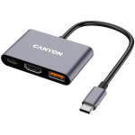 USB хъб CANYON CANYON hub DS-4 3in1 USB-C Grey