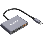 USB хъб CANYON CANYON hub DS-4 3in1 USB-C Grey - Image 4