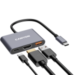 USB хъб CANYON CANYON hub DS-4 3in1 USB-C Grey - Image 5