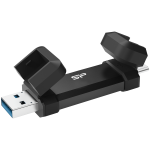 Silicon Power 1TB DS72 Dual USB-C/USB 3.2 Gen 2, Portable External SSD, Steam Deck and iPhone 15 Pro, R/W: up to 1050MB/s; 850MB/s, Black - Image 3