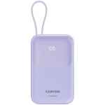 Зарядно устройство CANYON CANYON power bank OnPower 101 built-in cable 10000 mAh PD22.5W Purple