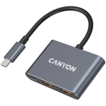 USB хъб CANYON CANYON hub DS-3 3in1 USB-C Dark Grey
