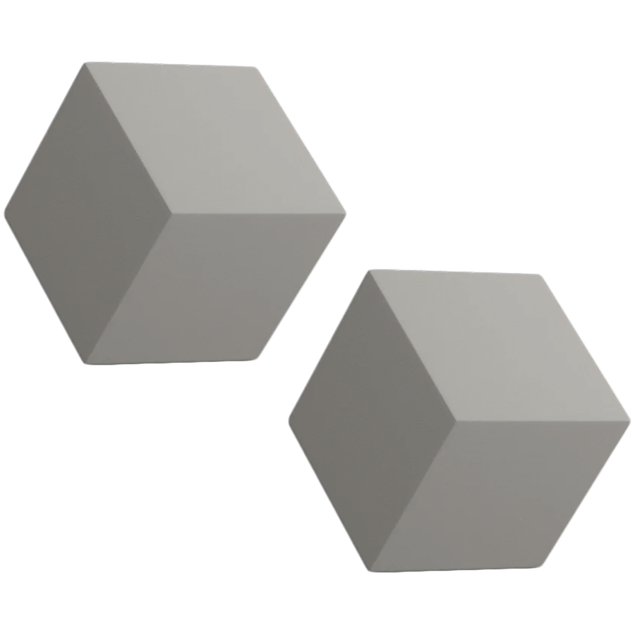 250514160021483319 Accessories for Staged BANG & OLUFSEN BeoSound Shape, Cover Wild Dove Grey 2PACK - STAGED - Image 1