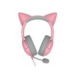 Kraken Kitty V2 - Pink, Gaming headset, Kitty Ears, Stream Reactive Lighting, HyperClear Cardioid Mic, 40 mm TriForce Drivers, Built into the earcups microphone, Razer Chroma RGB (Ear and Earcups), Surround sound: Only available on Windows 10 64-bit - Image 2